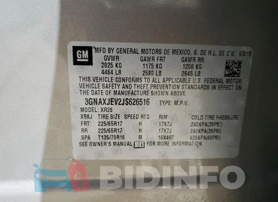 3GNAXJEV2JS626516 Photo# 13