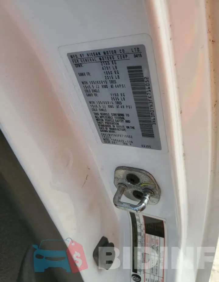 3N63M0YN3FK716052 Photo# 12