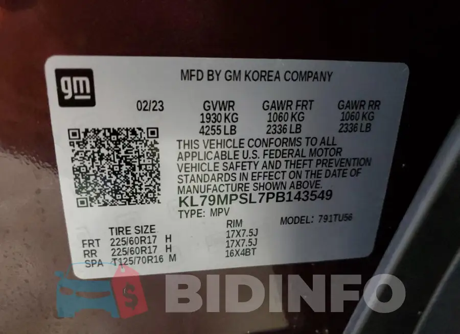 KL79MPSL7PB143549 Photo# 13