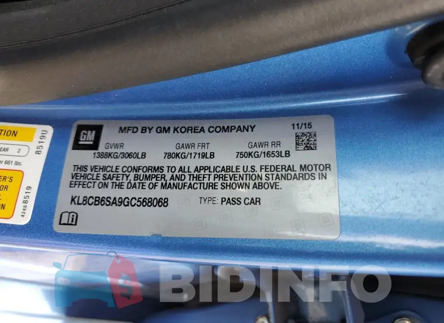 KL8CB6SA9GC568068 Photo# 13