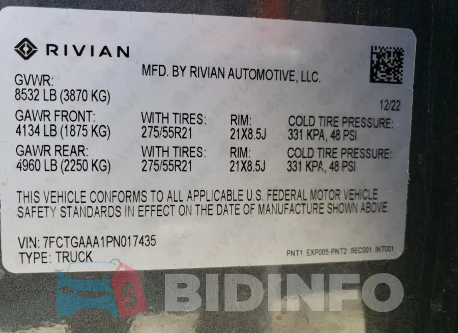 7FCTGAAA1PN017435 Photo# 13