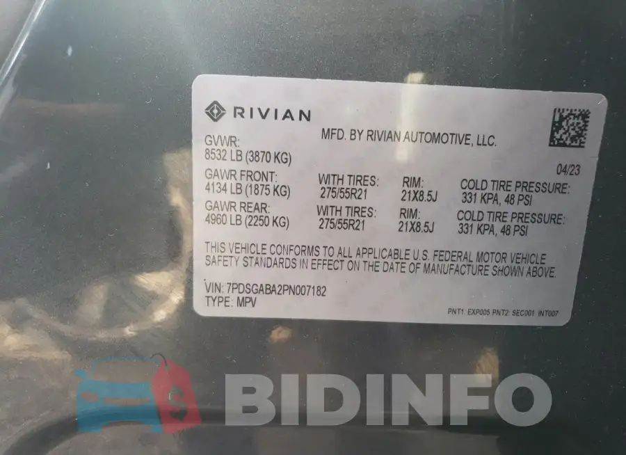7PDSGABA2PN007182 Photo# 14