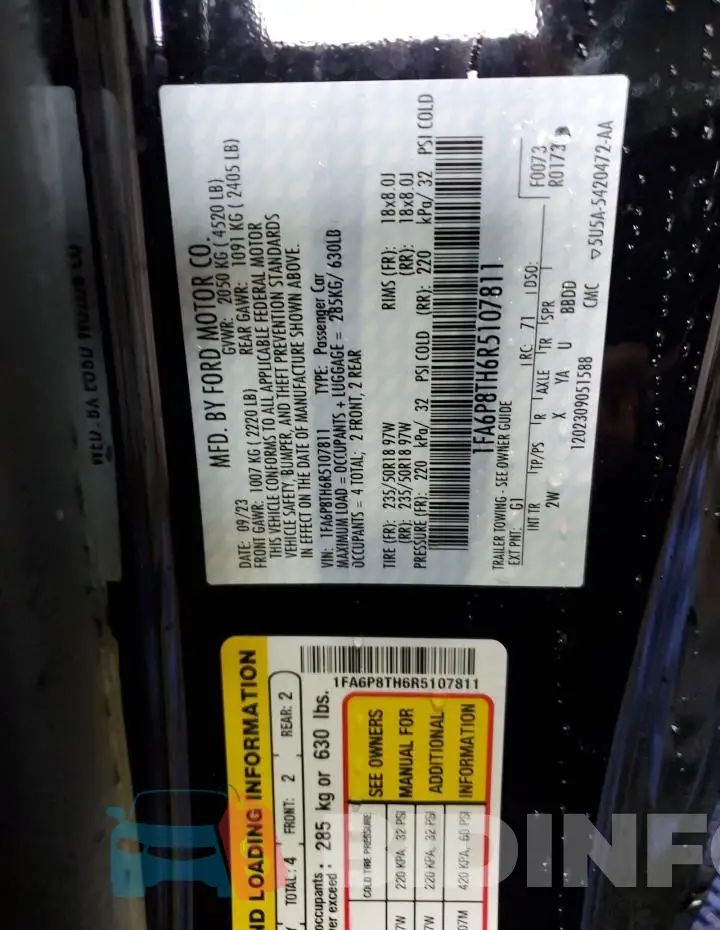 1FA6P8TH6R5107811 Photo# 13