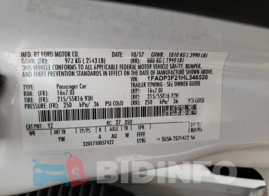 1FADP3F21HL346520 Photo# 13