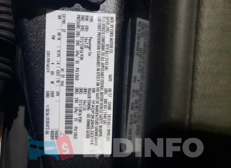 1FADP3K26HL323191 Photo# 12