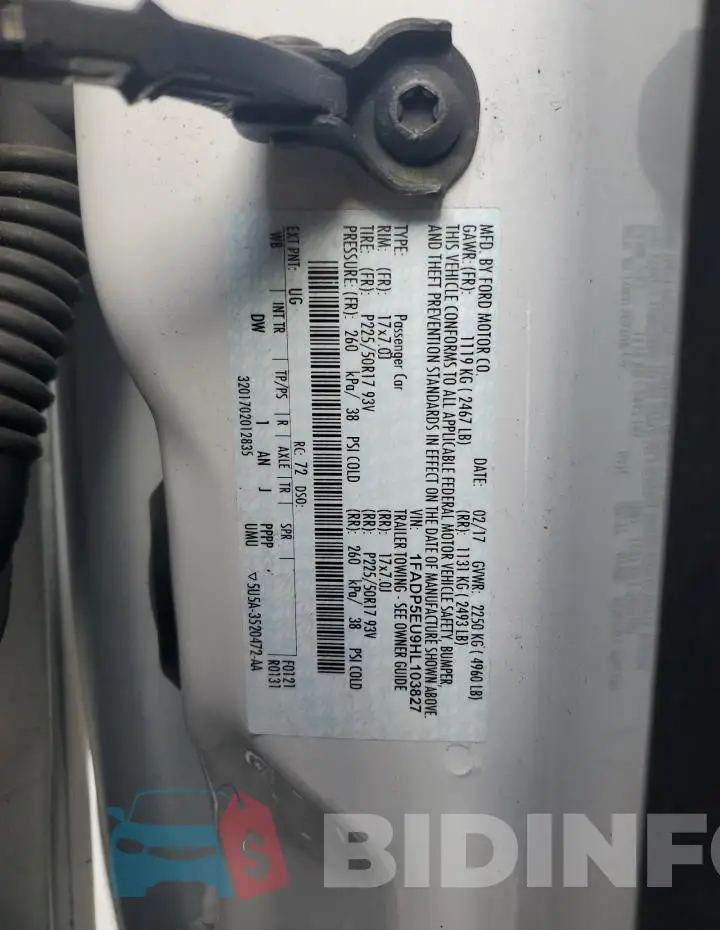 1FADP5EU9HL103827 Photo# 12