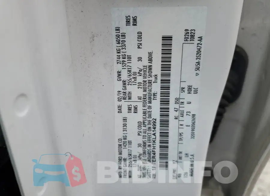 1FTER4FH1KLA14992 Photo# 12
