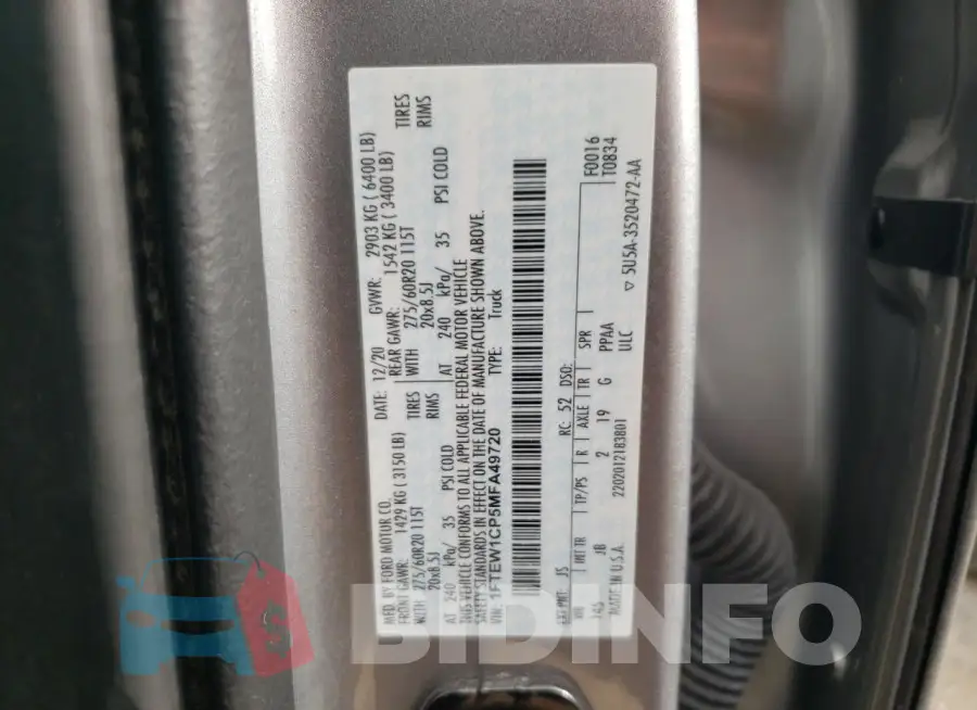 1FTEW1CP5MFA49720 Photo# 12