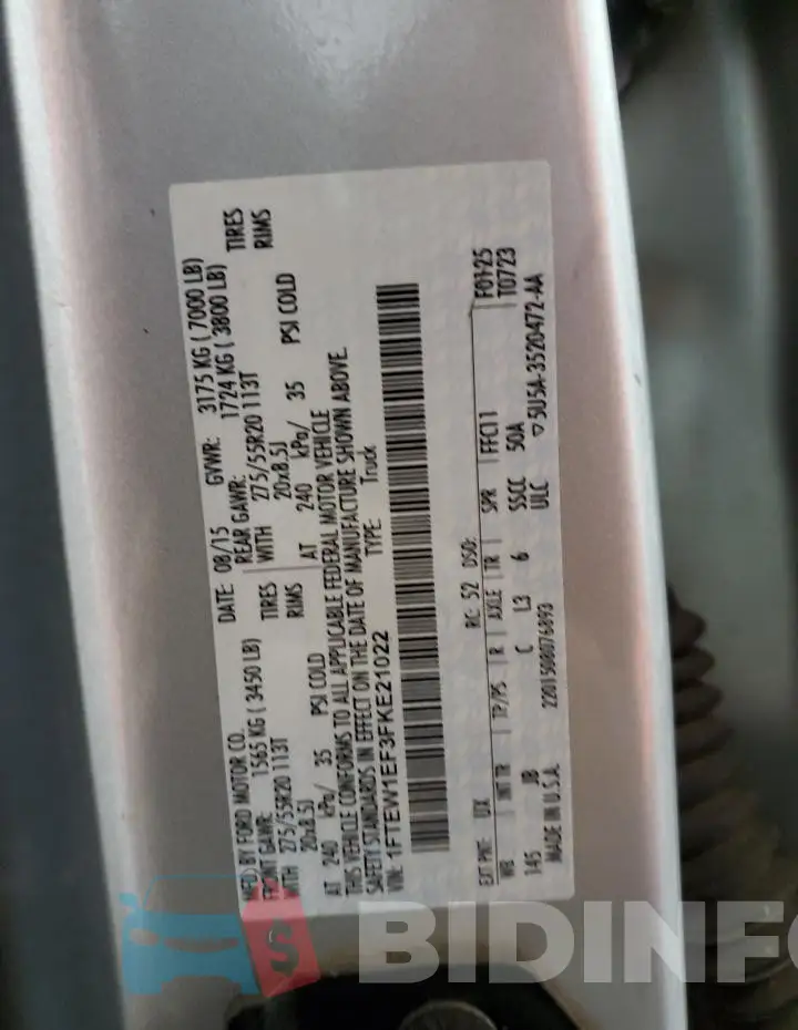 1FTEW1EF3FKE21022 Photo# 13