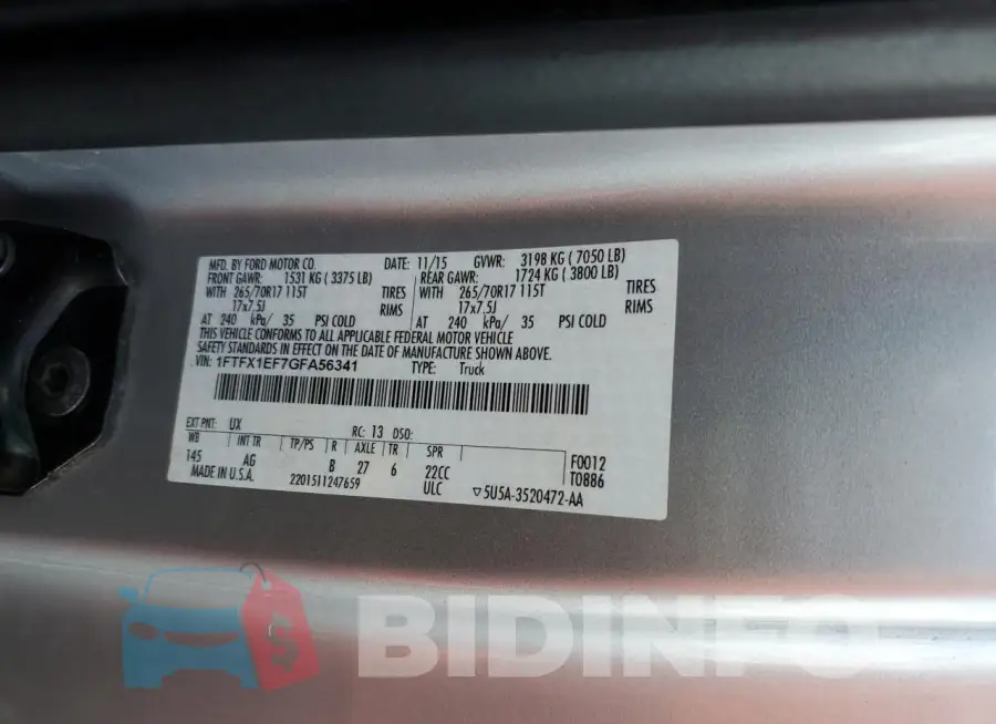 1FTFX1EF7GFA56341 Photo# 12