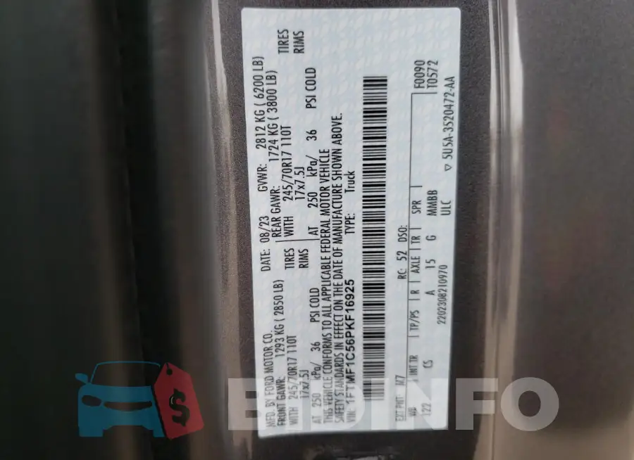 1FTMF1C56PKF16925 Photo# 12