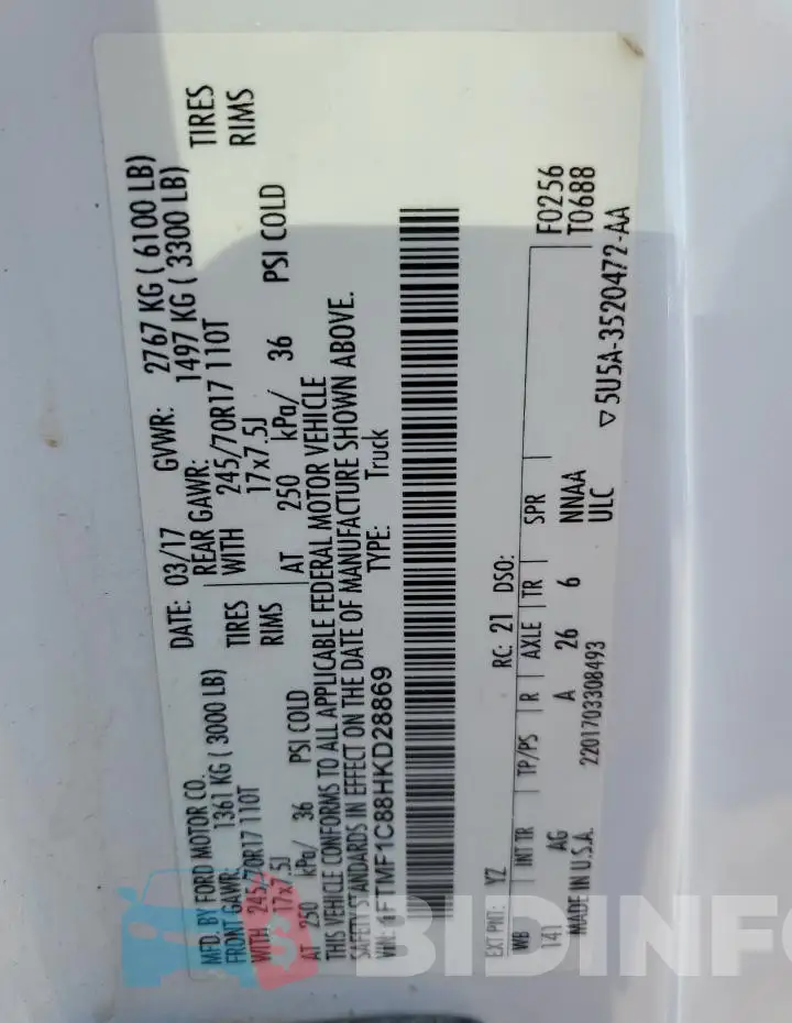 1FTMF1C88HKD28869 Photo# 12