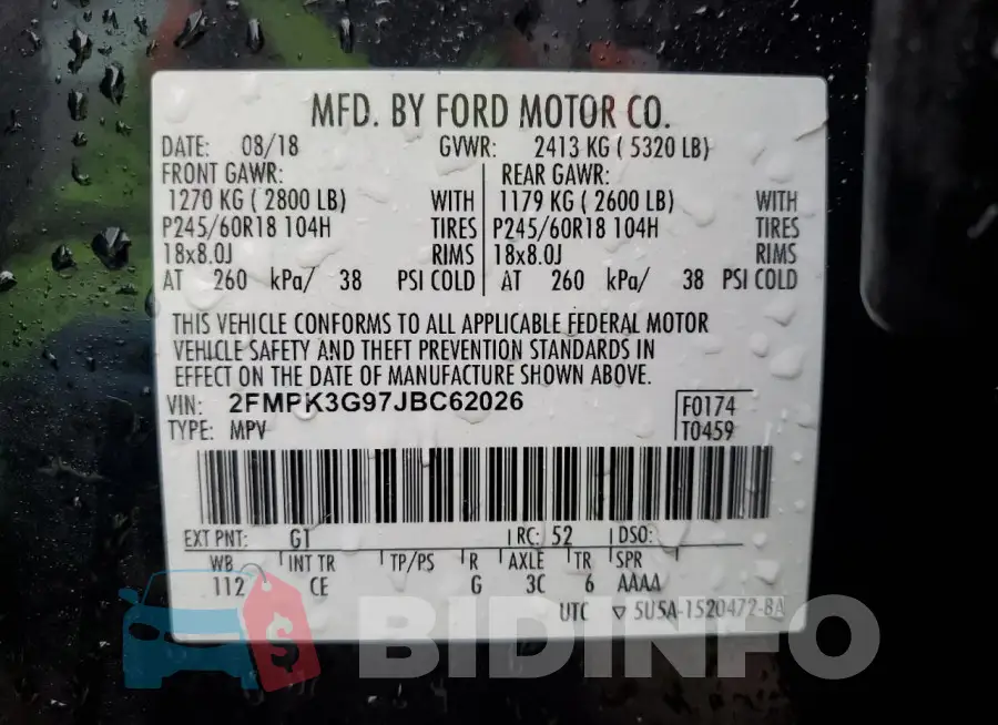 2FMPK3G97JBC62026 Photo# 13