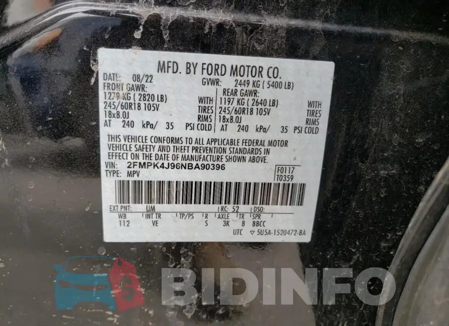2FMPK4J96NBA90396 Photo# 14