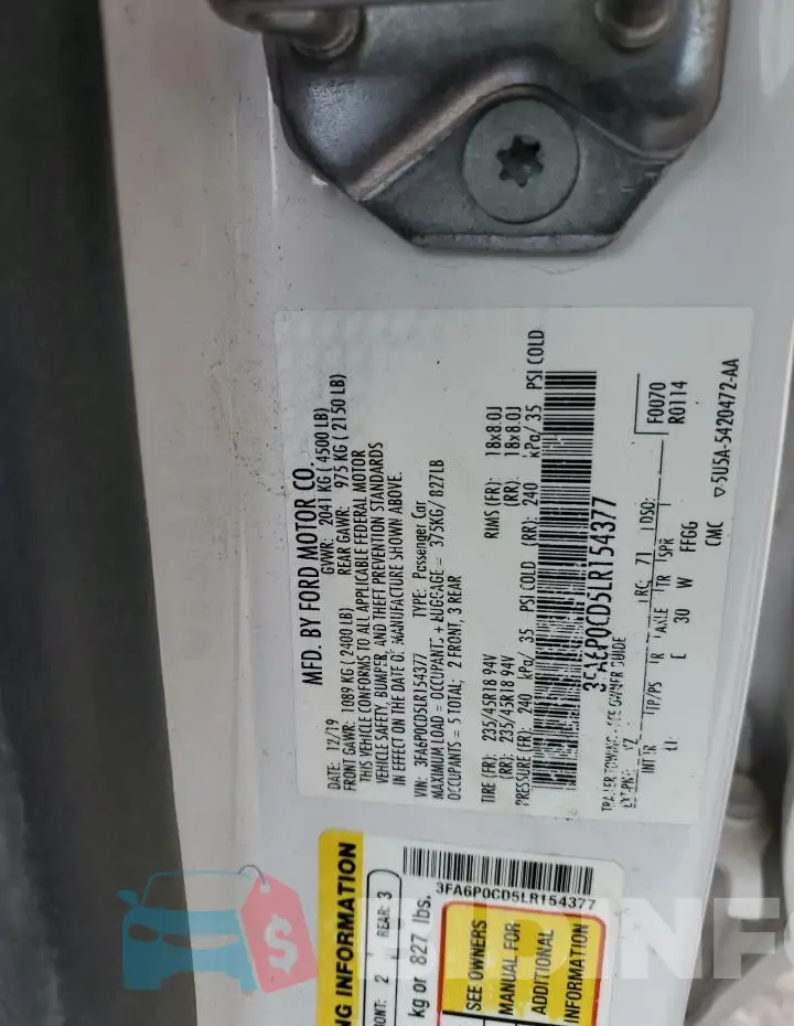 3FA6P0CD5LR154377 Photo# 13
