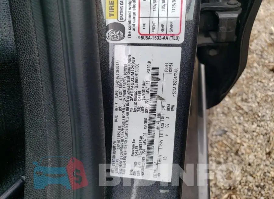 3FADP4BJ3JM129929 Photo# 12