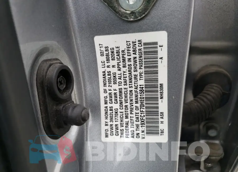 19XFC1F70HE015841 Photo# 13