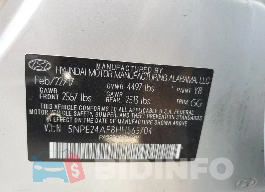 5NPE24AF8HH565704 Photo# 12
