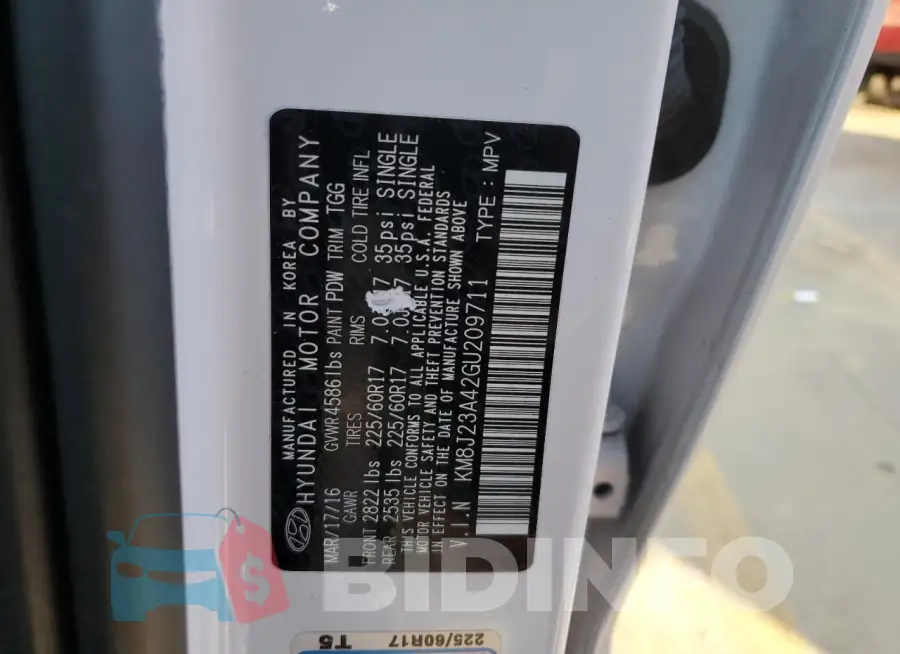 KM8J23A42GU209711 Photo# 13