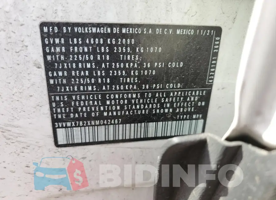 3VVWX7B2XNM042467 Photo# 13