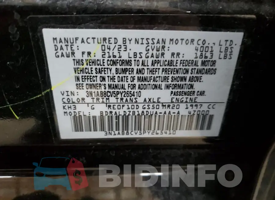 3N1AB8CV5PY265410 Photo# 12