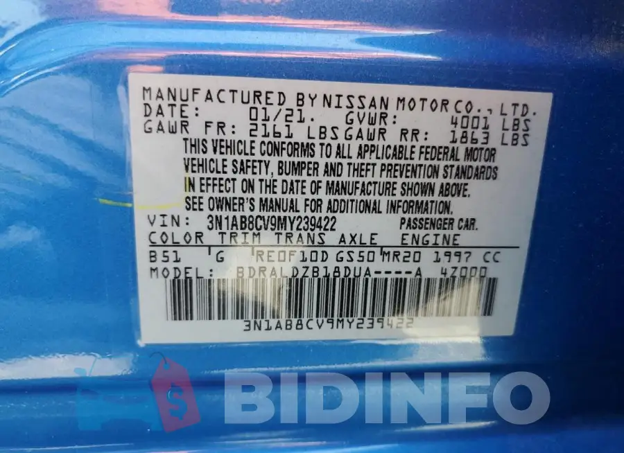 3N1AB8CV9MY239422 Photo# 12