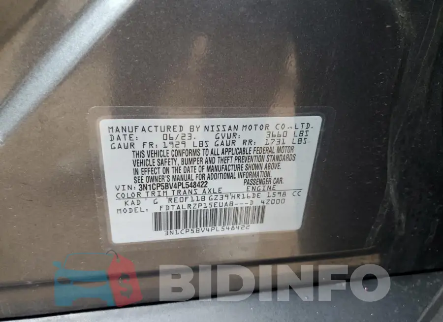 3N1CP5BV4PL548422 Photo# 12