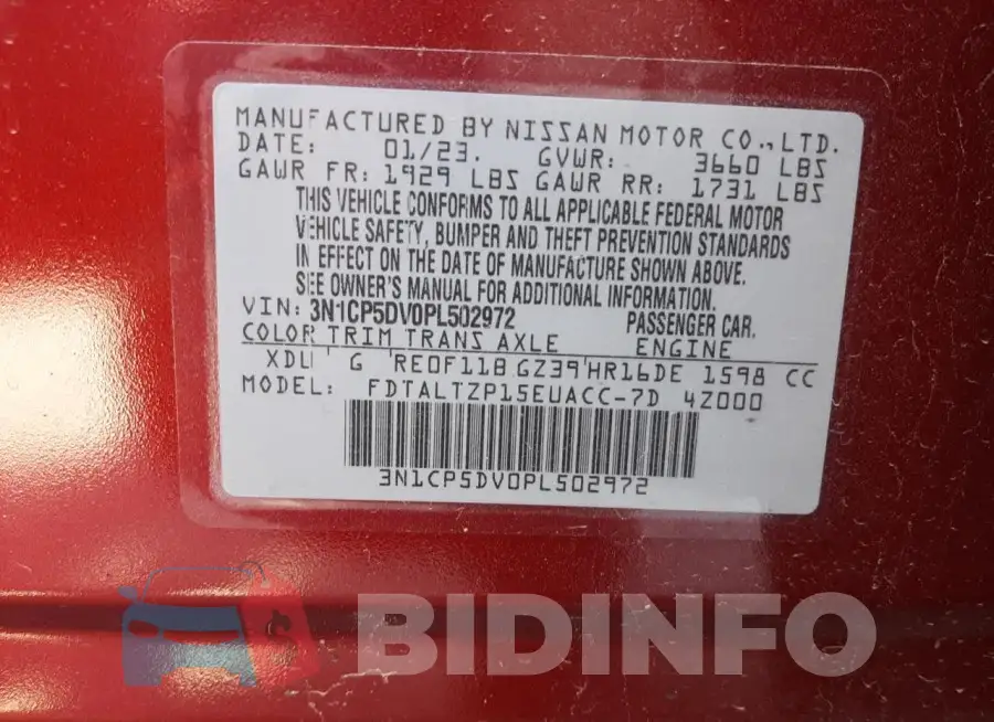 3N1CP5DV0PL502972 Photo# 12