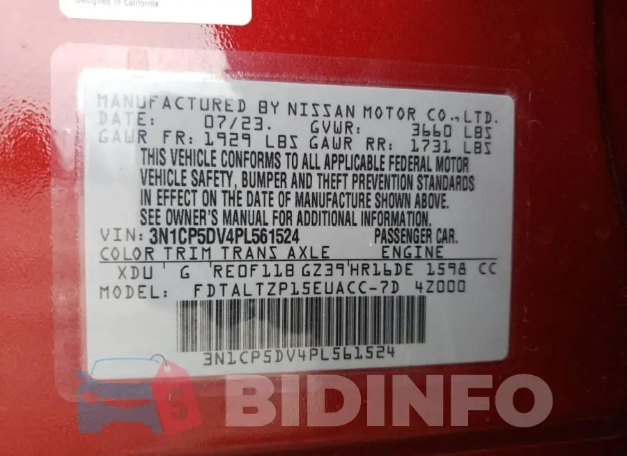 3N1CP5DV4PL561524 Photo# 12