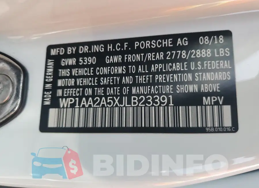 WP1AA2A5XJLB23391 Photo# 12