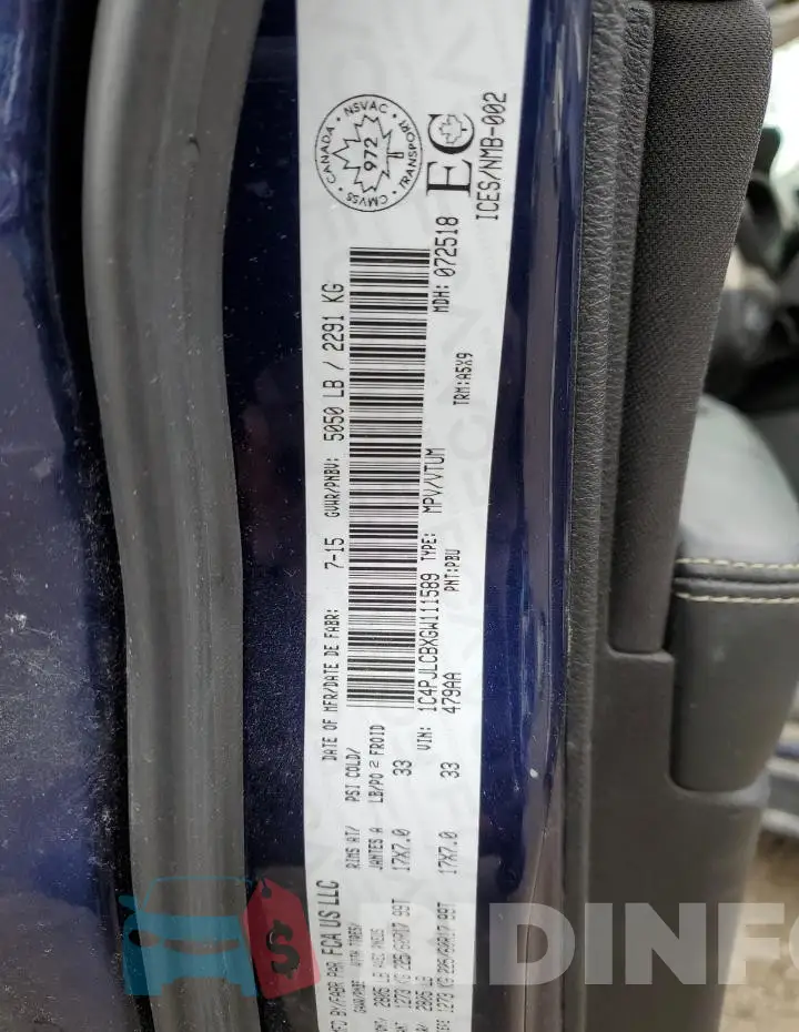 1C4PJLCBXGW111589 Photo# 13