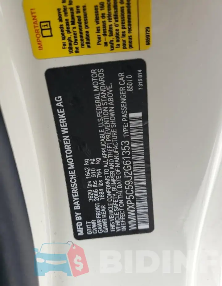 WMWXP5C59J2G61353 Photo# 12
