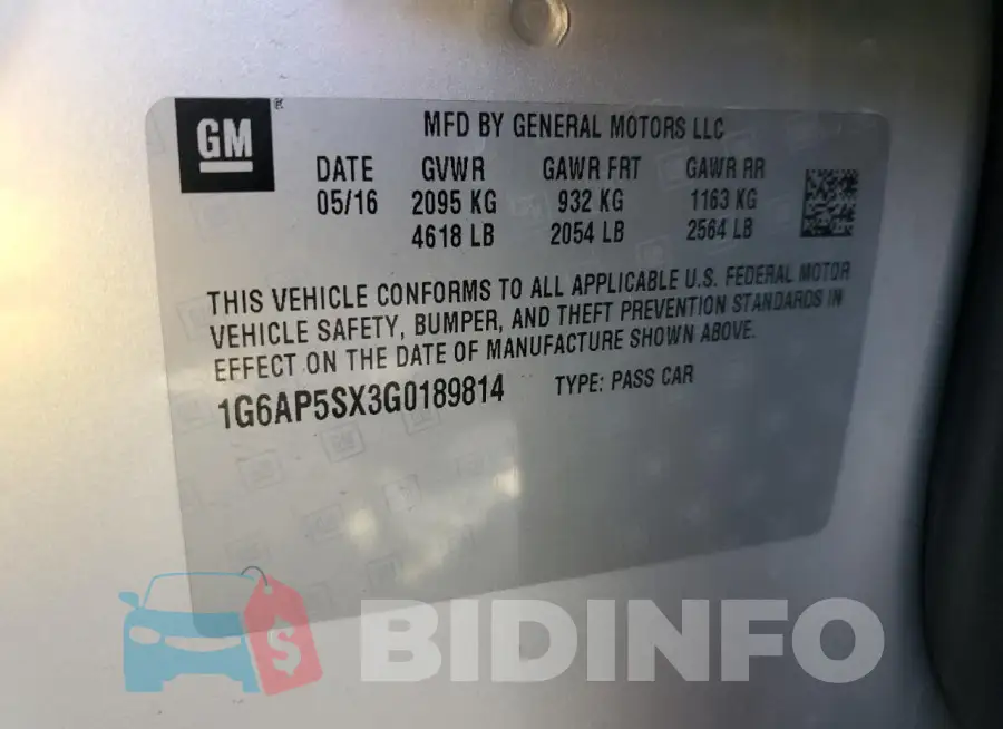 1G6AP5SX3G0189814 Photo# 12