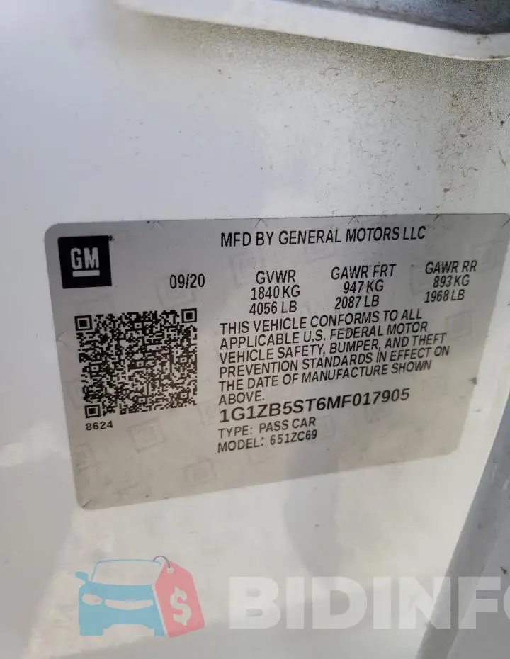 1G1ZB5ST6MF017905 Photo# 12