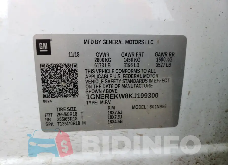 1GNEREKW8KJ199300 Photo# 14