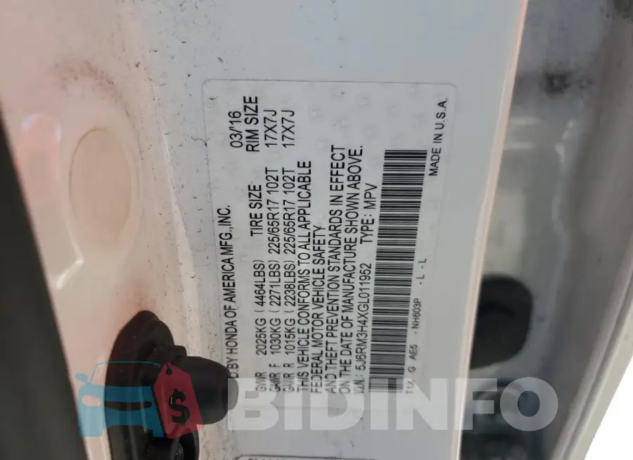 5J6RM3H4XGL011952 Photo# 13