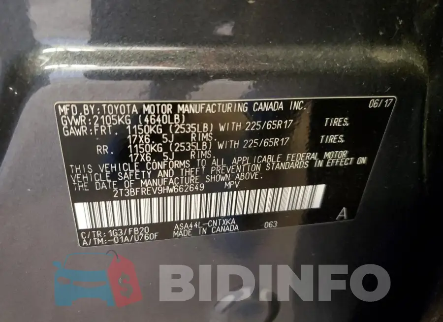 2T3BFREV9HW662649 Photo# 14