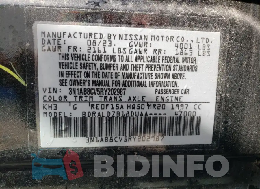3N1AB8CV5RY202987 Photo# 12