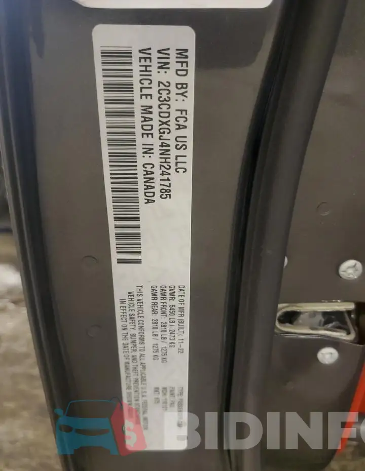 2C3CDXGJ4NH241785 Photo# 12