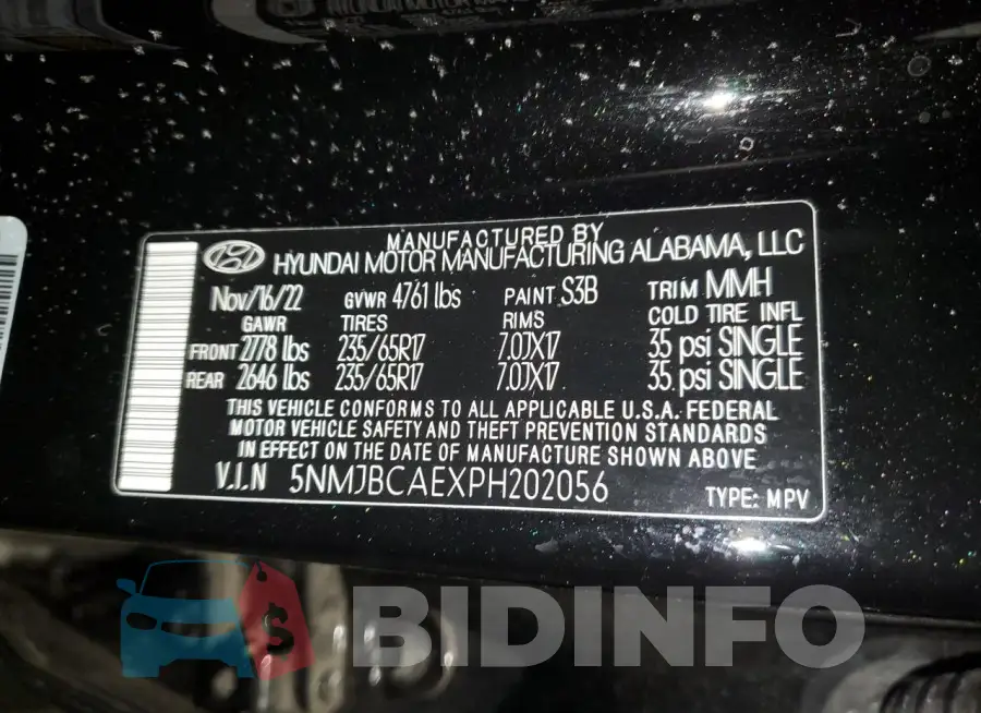 5NMJBCAEXPH202056 Photo# 12