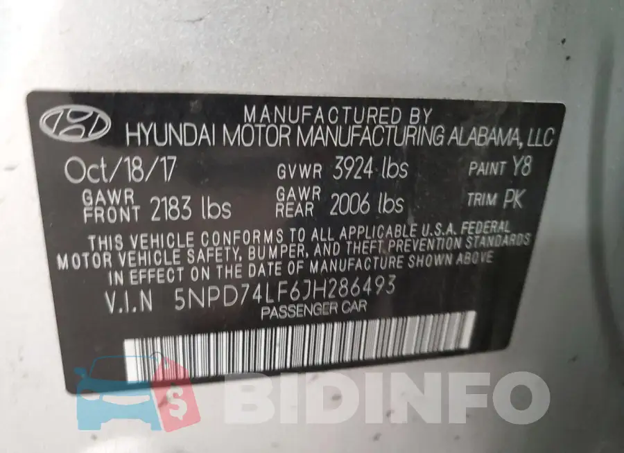 5NPD74LF6JH286493 Photo# 12