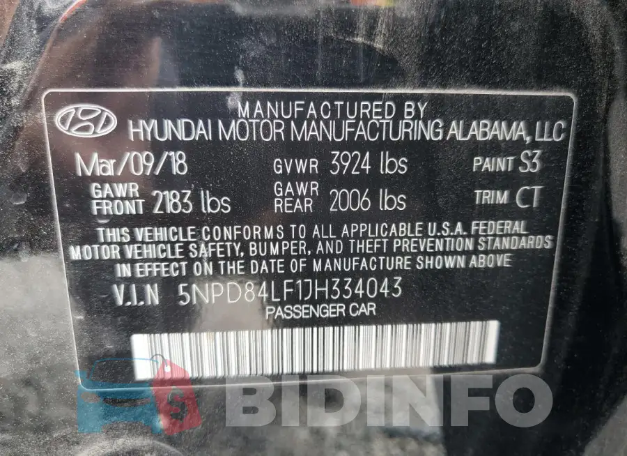 5NPD84LF1JH334043 Photo# 12