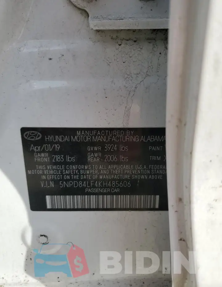 5NPD84LF4KH485606 Photo# 12