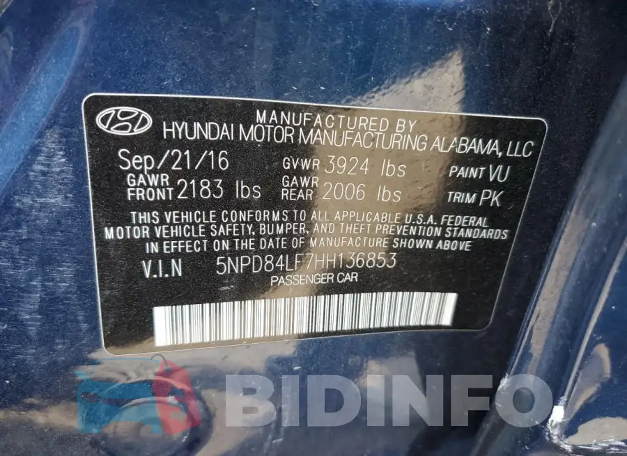 5NPD84LF7HH136853 Photo# 12