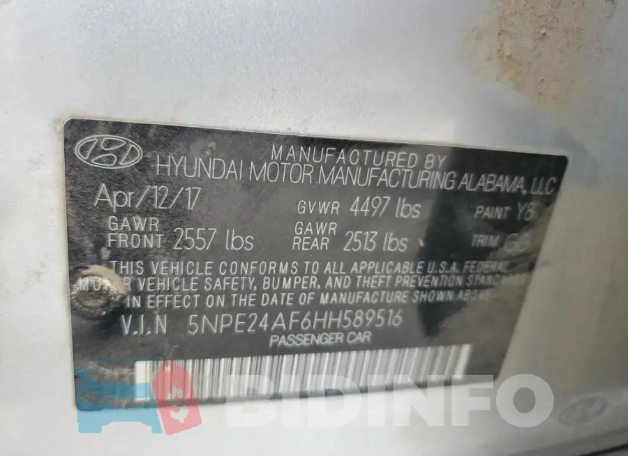 5NPE24AF6HH589516 Photo# 12