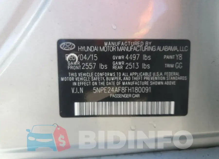 5NPE24AF8FH180091 Photo# 12