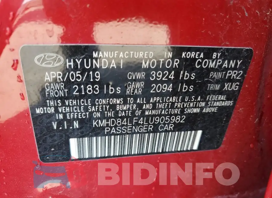 KMHD84LF4LU905982 Photo# 12
