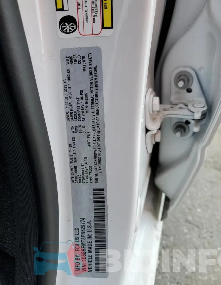 1C6SRFMT8PN629774 Photo# 12