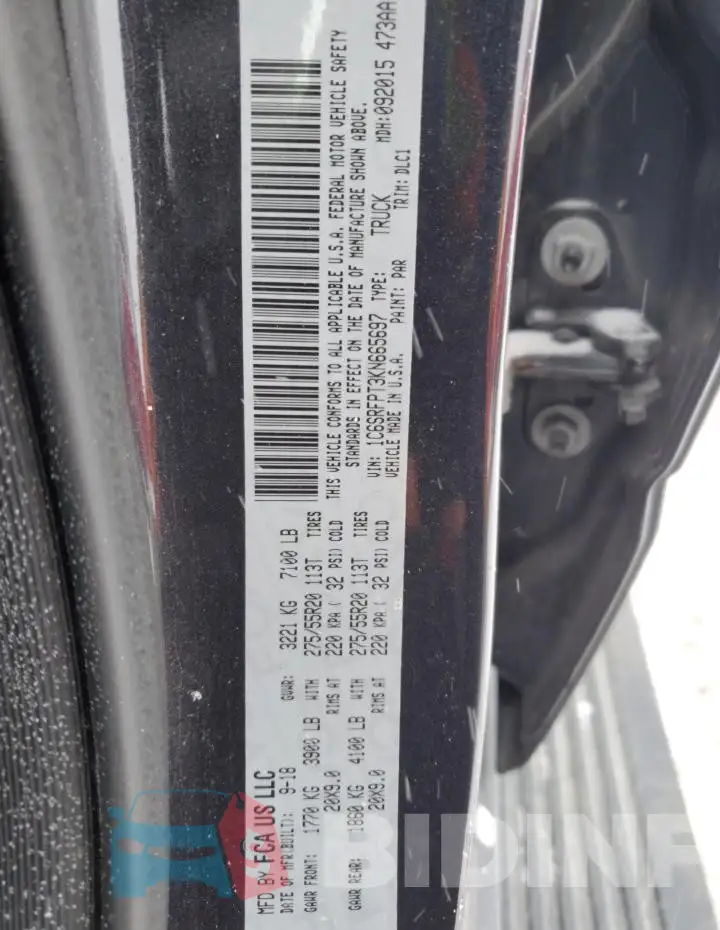 1C6SRFPT3KN665697 Photo# 12