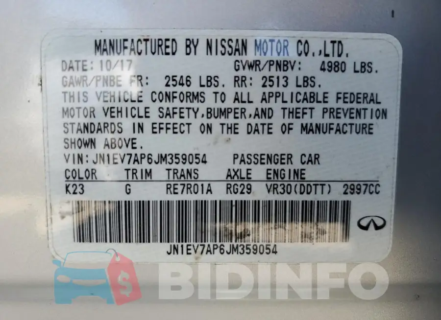 JN1EV7AP6JM359054 Photo# 13